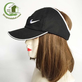 Nón kết - nón mũ lưỡi trai nửa đầu - nón thể thao đi biển - màu đen