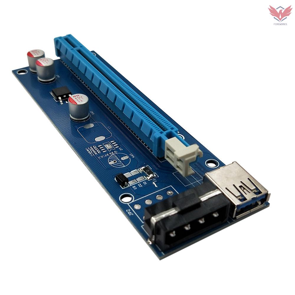 Card Chuyển Đổi Pci-E 1x Sang Pci-E 16x Pci-E 4pin Với Cáp Dữ Liệu Usb 3.0 Sata Cho Bitcoin Mining