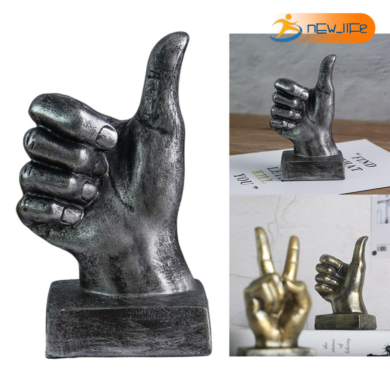 ✨Bestdeal✨Pack of 3 Chic Hand Gesture Sculpture Statue Office Shelf Decor Adornment