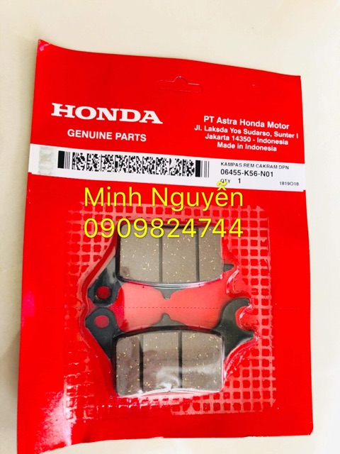 Cặp bố thắng xe Sonic - winner trước và sau chính hãng honda