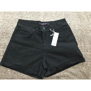 Quần short jean đen lai săn
