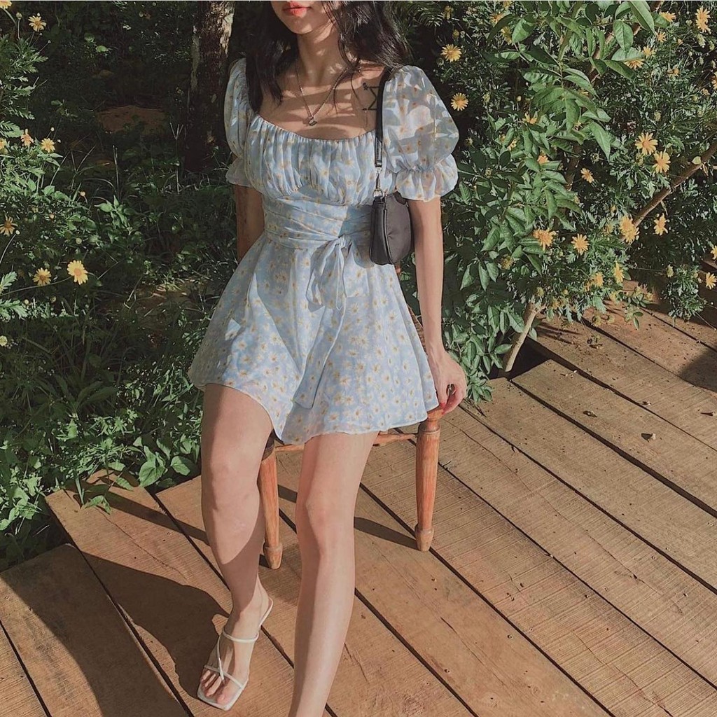 JUMPSUITS HOA XẾP LY NGỰC THẮT DÂY EO