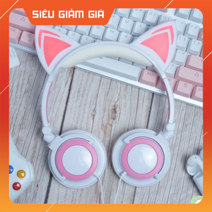 TAI NGHE MÈO CAT EARPHONE TTLIFE CÓ LED CỰC XINH ĐA DẠNG MÀU SẮC