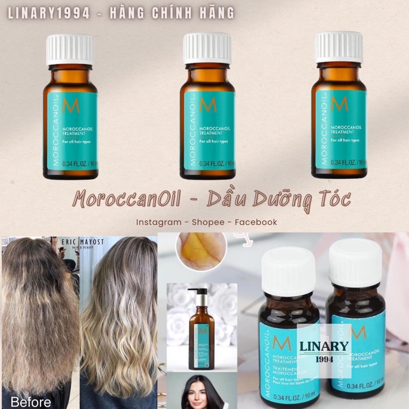 Dầu Dưỡng Tóc Moroccan Oil 10ml Siêu Cấp Ẩm, Siêu Thơm