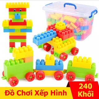 Hộp đồ chơi lắp ráp sáng tạo đa dạng đa màu sắc 240 khối cho trẻ em