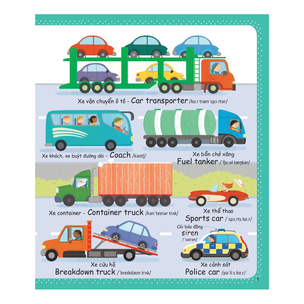 Sách - Cuốn Sách Từ Vựng Đầu Tiên Của Tôi - My First Word Book- Phương Tiện Giao Thông - Vehicles