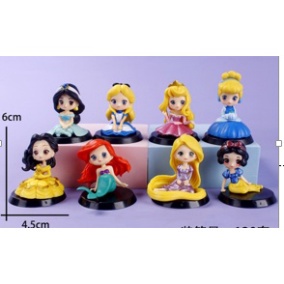 phụ kiện trang trí bánh kem sinh nhật [FREESHIP❤️] 8 công chúa nhựa đặc siêu đẹp