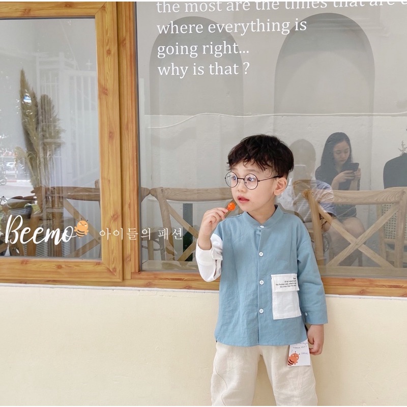 Set sơ mi xuất Hàn bé trai