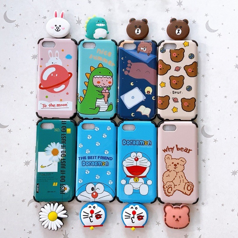 Ốp lưng Idm Hàn Quốc kèm pop Oppo F9/Realme 2 pro/A5s/A7/A12/A1k/Realme C2/Oppo A15/Oppo A15s
