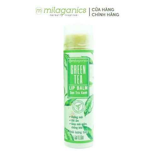 Son Dưỡng Môi thành phần thiên nhiên Trà xanh MILAGANICS 4.5g | BigBuy360 - bigbuy360.vn