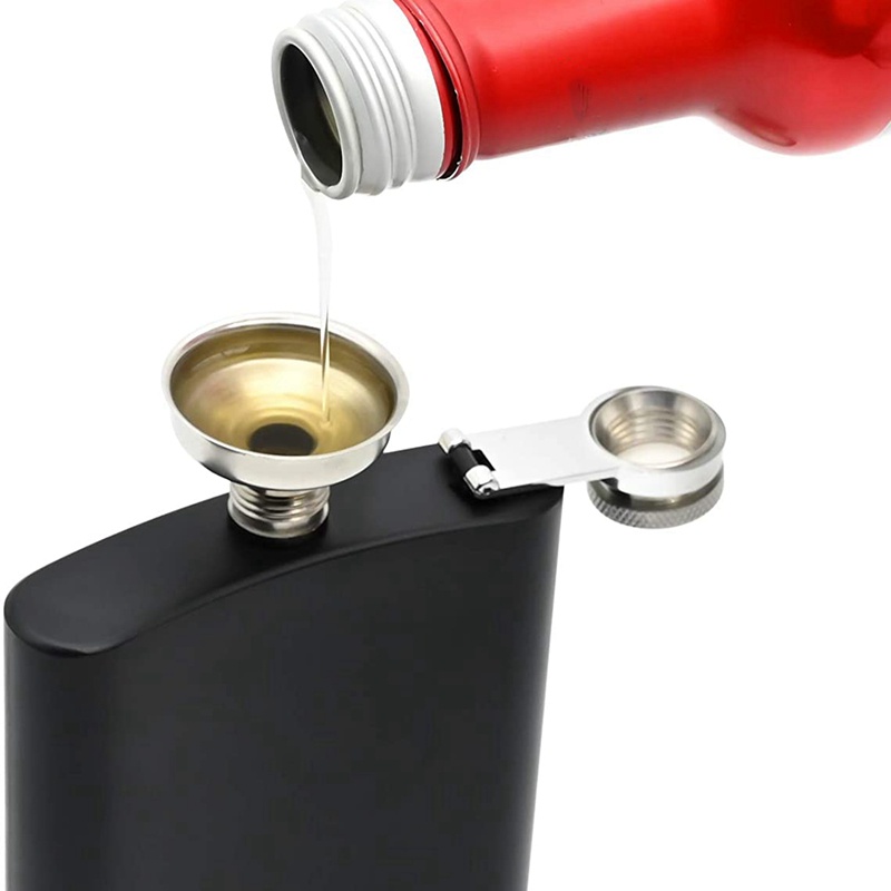 Bộ Bình Đựng Rượu 8 Oz Kèm Phễu Và 2 Kính Nhỏ Bỏ Túi Màu Đen Dành Cho Nam