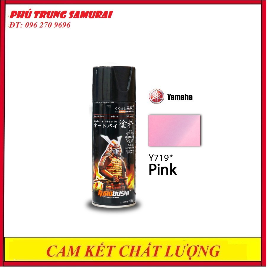 Sơn xịt samurai Y719* màu hồng