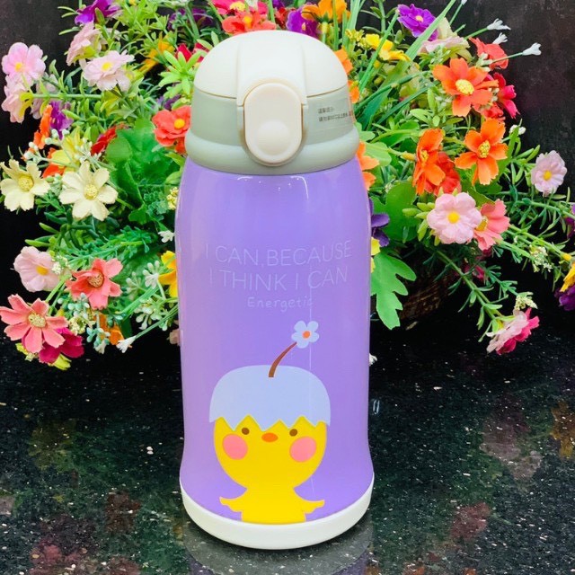 [HANG CHINH HANG] [HÀNG CHÍNH HÃNG] Bình giữ nhiệt inox 304 cho bé dung tích 500 ml có túi đeo và ống hút | BigBuy360 - bigbuy360.vn