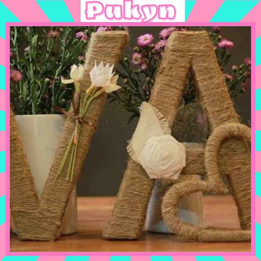 Dây gai trang trí dây thừng gai treo ảnh decor nhà cửa 2m,5m ,10m Pukyn D01