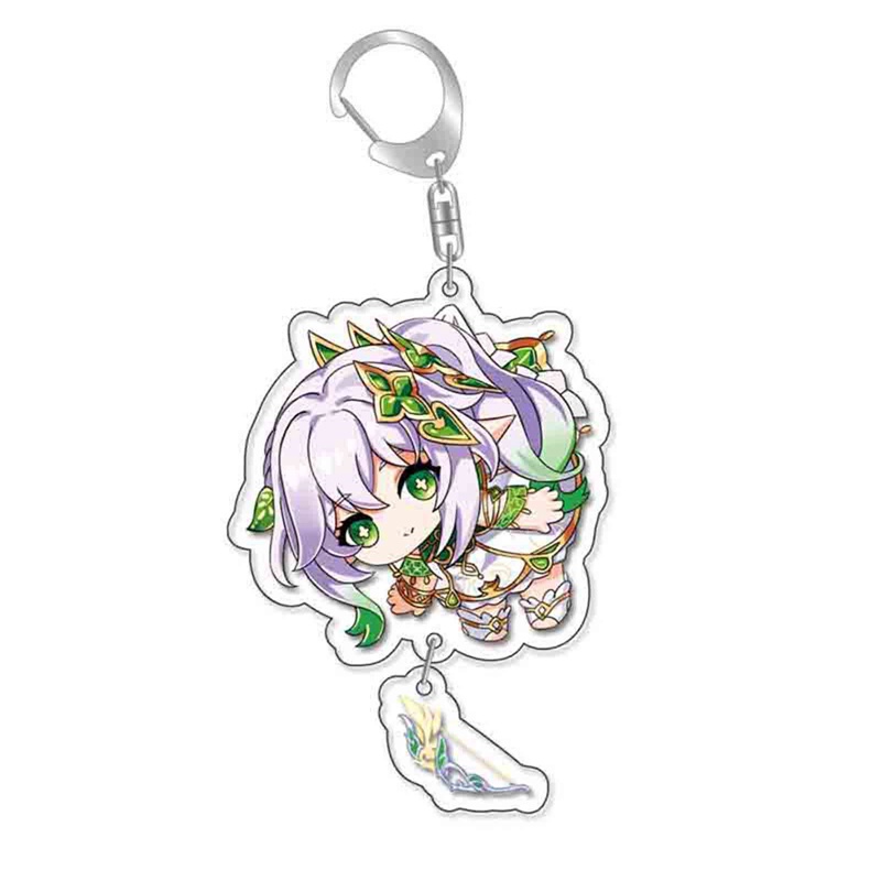 Tmdbyx Móc Chìa Khóa Hình Anime Genshin Va Chạm Zhongli Xiao Hutao Hung Dễ Thương Cho Nữ
