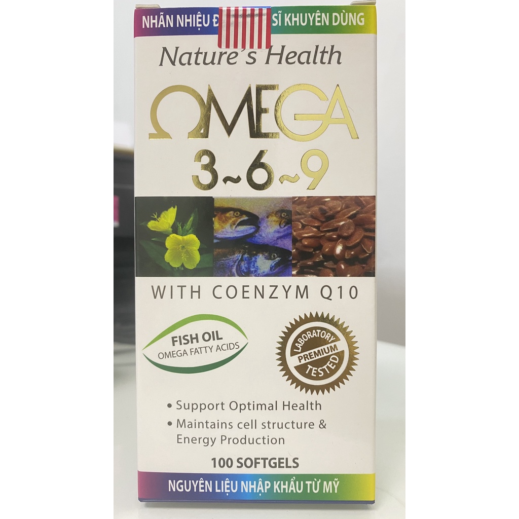 Omega 369 Chứa Dầu Cá Hồi,Hoa Anh Thảo Bảo Vệ Tim Mạch,Tốt Cho Trí Não Mắt