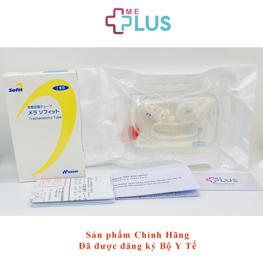 Ống Mở Khí Quản 2 Nòng Có Bóng, Có Cửa Sổ Kèm Ống Hút MERA SOFIT D-CFS