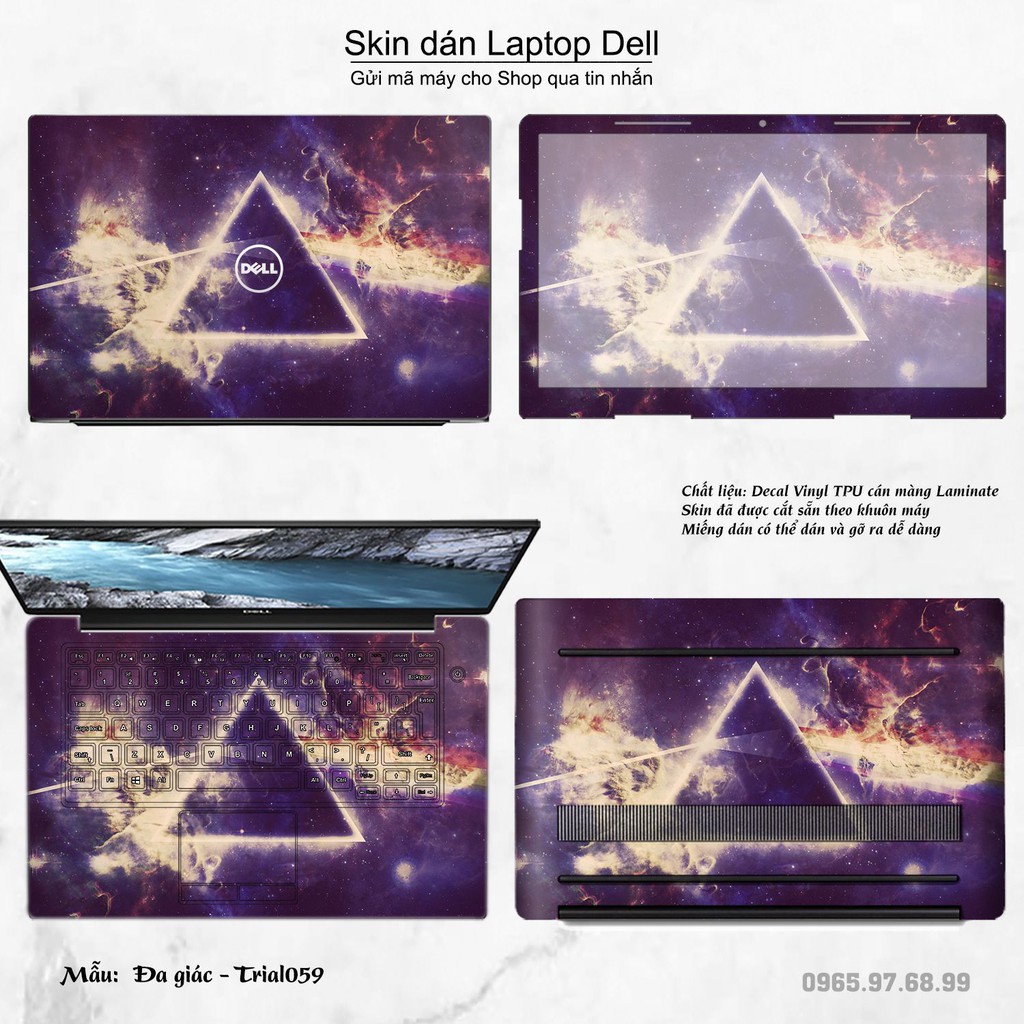 Skin dán Laptop Dell in hình Đa giác nhiều mẫu 10 (inbox mã máy cho Shop)