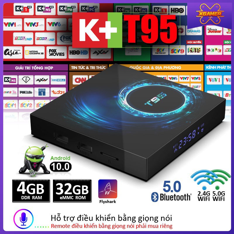 Đầu Thu Phát Tín Hiệu TV Box T95 Android 10 4G 64GB 32GB Allwinner H616 1080P H.265 4K TVBOX Android 10.0