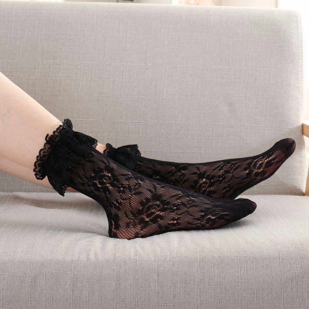 Quần Tất Ren Hoa Xếp Nếp Hóa Trang Lolita Cho Bé Gái