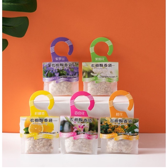 Túi thơm treo hương tự nhiên, Túi thơm có móc treo Molangshop