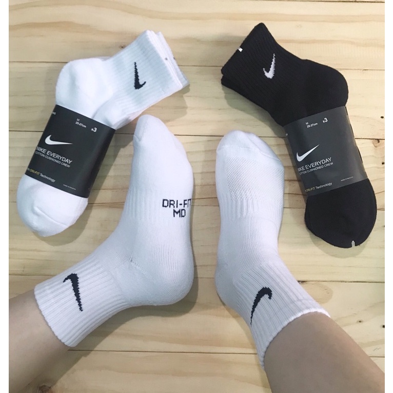 Tất vớ thể thao Nike Drifit cổ lửng trung nam nữ hàng xuất Nhật