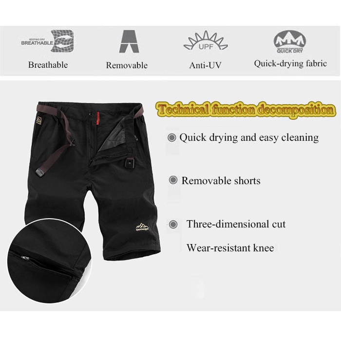 _Outdoor Quần Dài Thể Thao Cắm Trại Leo Núi Nhanh Khô Chống Thấm Nước Seluar Cho Nam