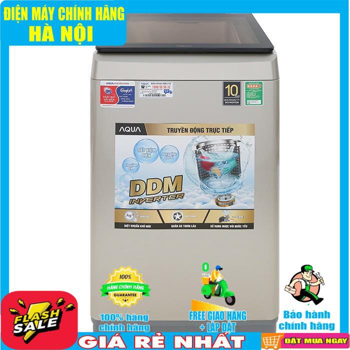 Máy giặt Aqua cửa trên 9kg ( bạc ) AQW-D90CT.S