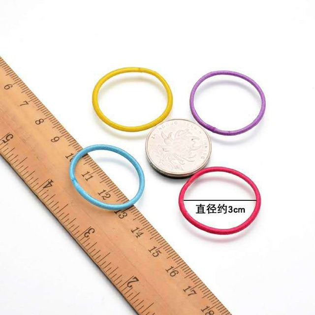 Túi 100 dây buộc tóc trẻ e cỡ 2,5 cm