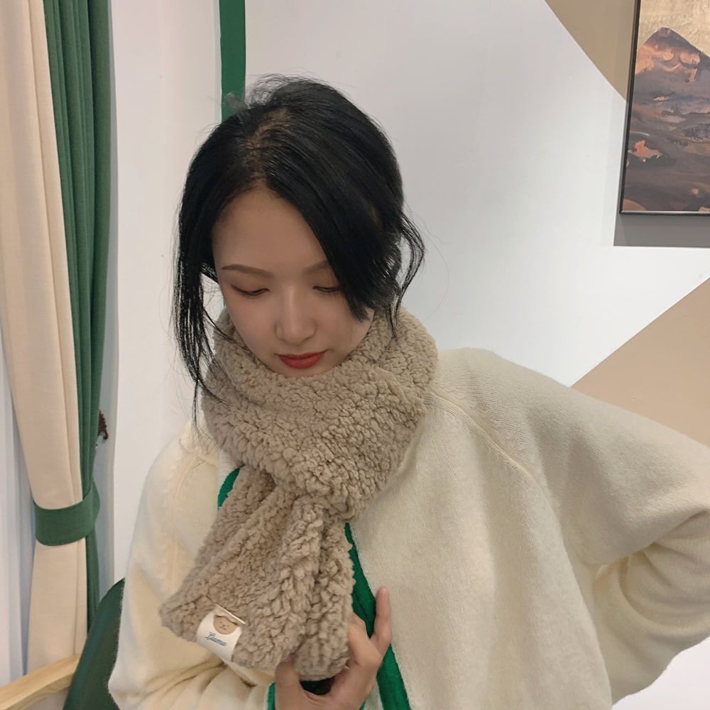 Khăn choàng cổ mùa đông bằng vải bông dày ấm áp nhiều màu sắc phong cách Hàn Quốc cho nữ