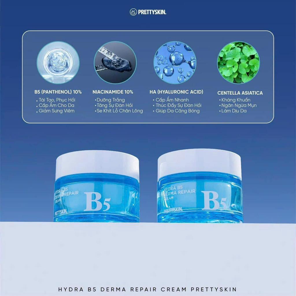 Kem dưỡng Pretty Skin Hydra B5 Derma Repair Cream 52ml