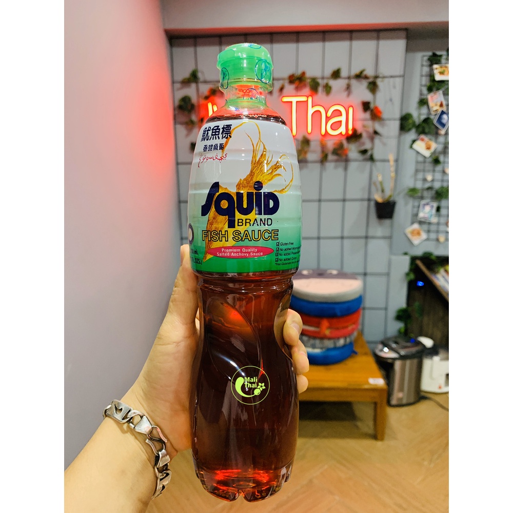 Nước mắm cá mực Squid 700ml Thái Lan ROY น้ำปลาแท้ ตราปลาหมึก