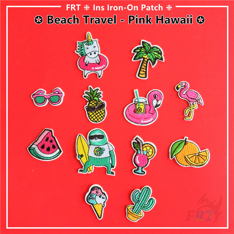 1 Miếng Vá Quần Áo Hình Chim Hồng Hạc / Dứa / Chim Hồng Hạc