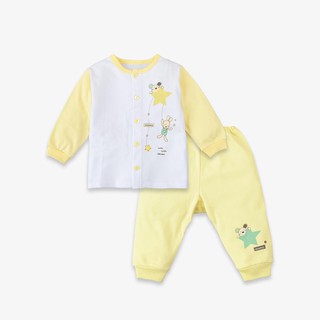 Bộ sơ sinh -MIOMIO- dày, quần áo dài tay nút giữa- Ngôi sao Collection - cho bé sơ sinh ,100% cotton