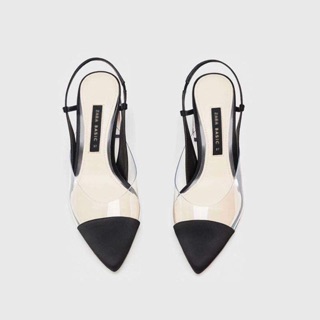 Guốc phối trong suốt zara