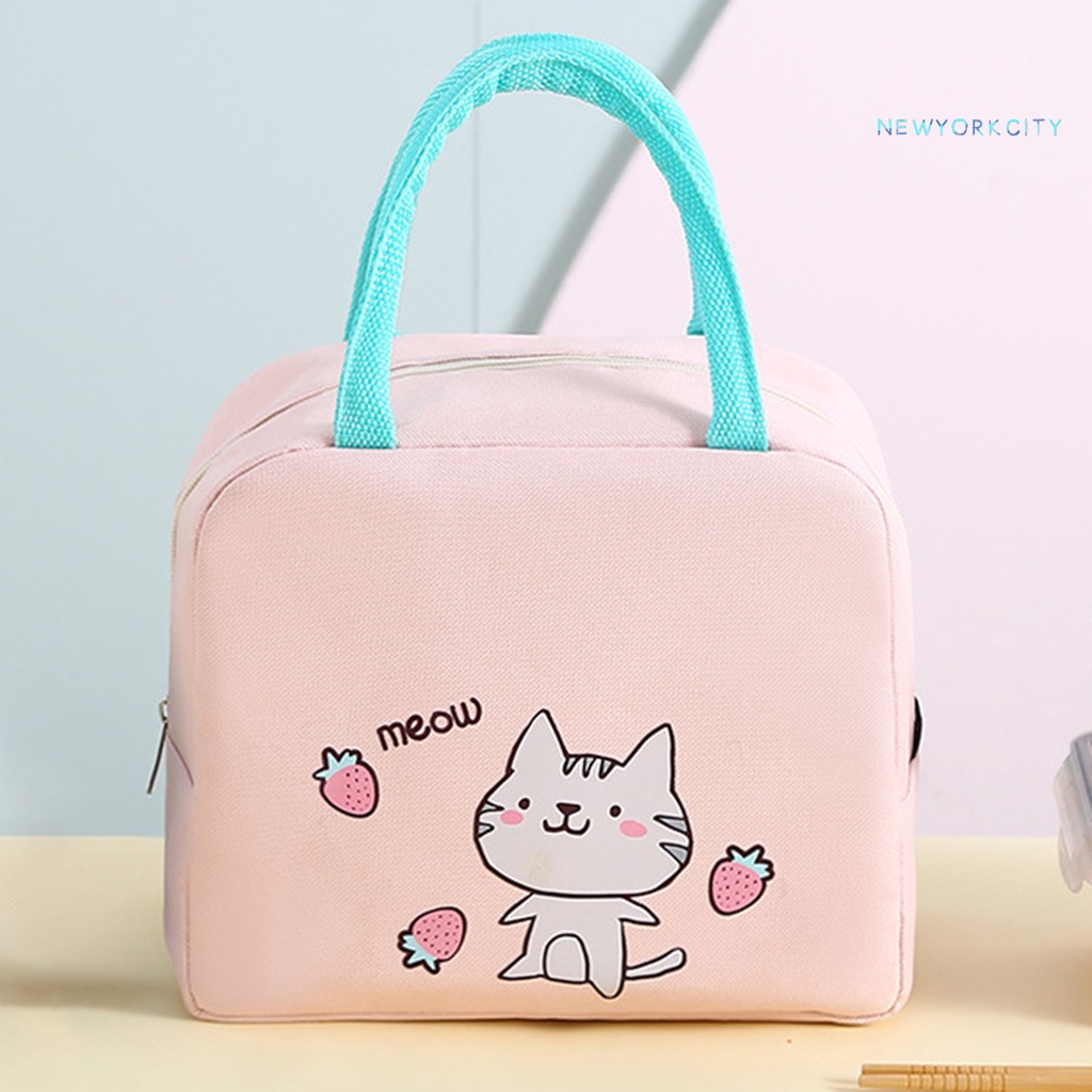 Túi Giữ Nhiệt Đựng Hộp Cơm Trưa NYC Vải Chống Thấm Nước Sức Chứa Lớn Dễ Lau Chùi