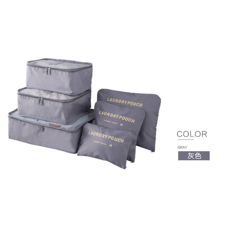 set 6 túi du lịch- Sét 6 Túi Mỹ Phẩm , Quần Áo Du lịch Tiện ích