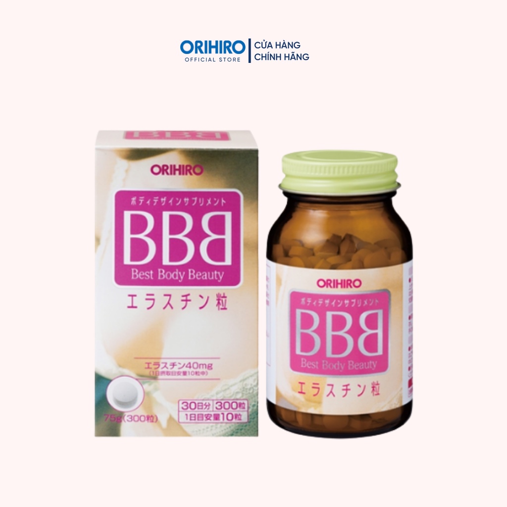 Viên uống ORIHIRO BBB Best Beauty Body tăng kích thước và săn chắc ngực, 300 viên/hộp