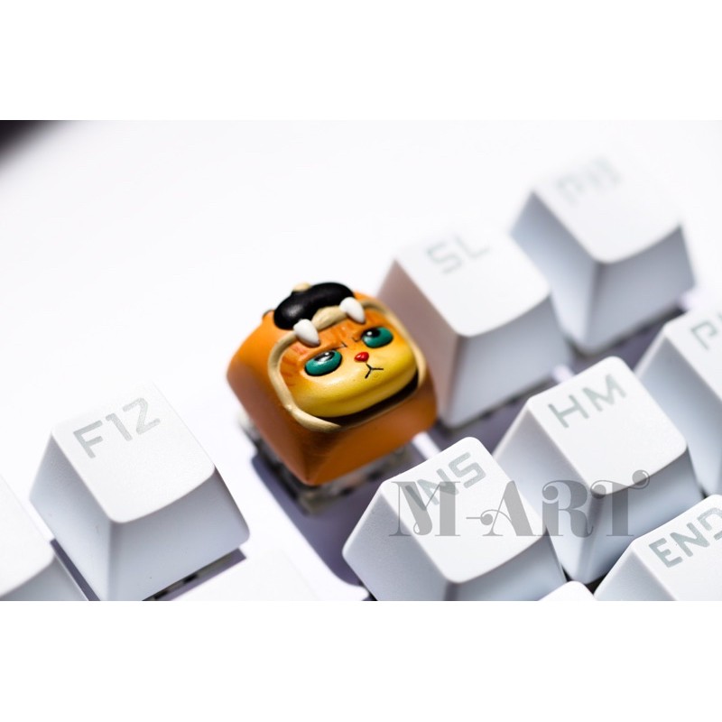 Nút bàn phím mèo dễ thương và chiếc mũ cún con - Meowy artisan keycaps