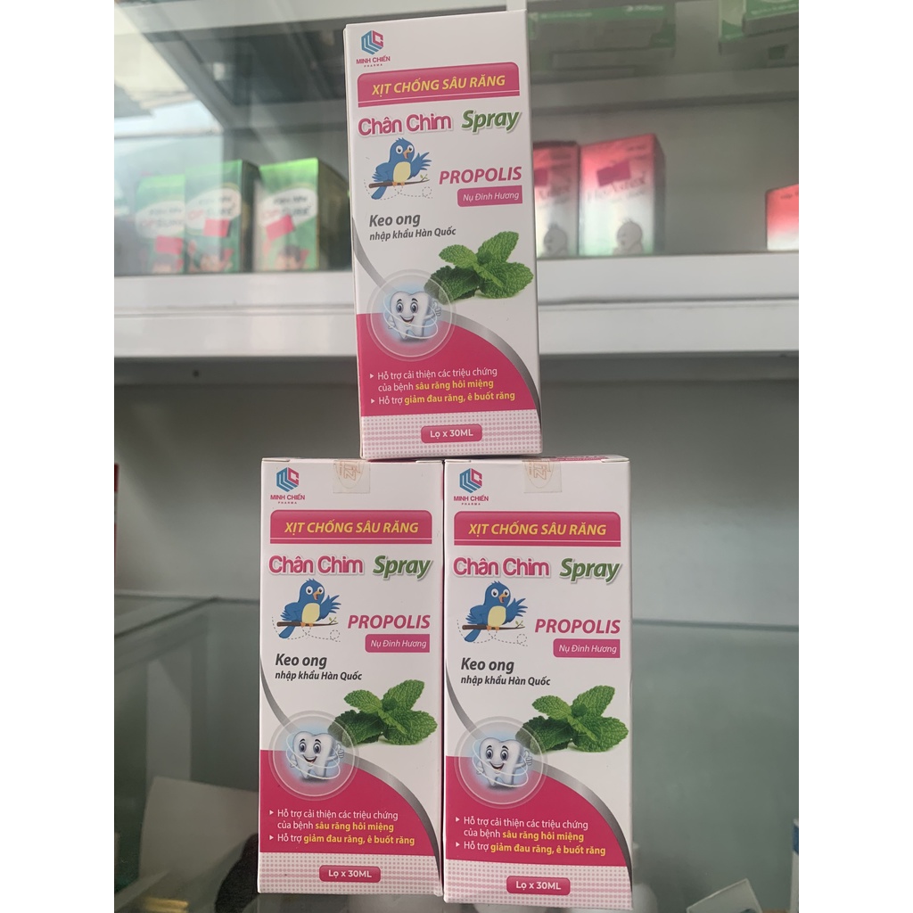 Xịt chống sâu răng Chân chim spray- giảm đau răng, ê buốt răng, cải thiện triệu chứng sau răng hôi miệng (chai 30ml)