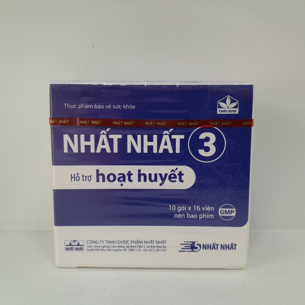 Viên nén hoạt huyết - NHẤT NHẤT 3 -Hỗ trợ hoạt huyết, tăng cường lưu thông máu lên não. giảm mất ngủ, đau đầu,chóng mặt.