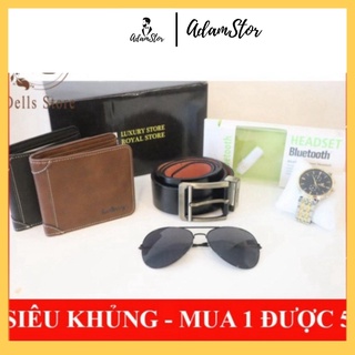 Ví Nam Thắt Lưng Nam Kèm Quà Tặng Cao Cấp Đồng Hồ Beallerry chính hãng chính hãng