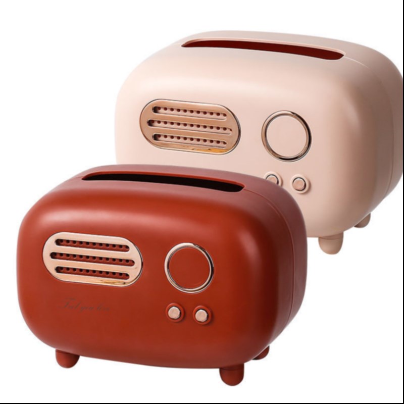 PVN33286 Hộp đựng khăn giấy để bàn hình radio cao cấp phong cách vintage - Radio Tissue Box T2 .