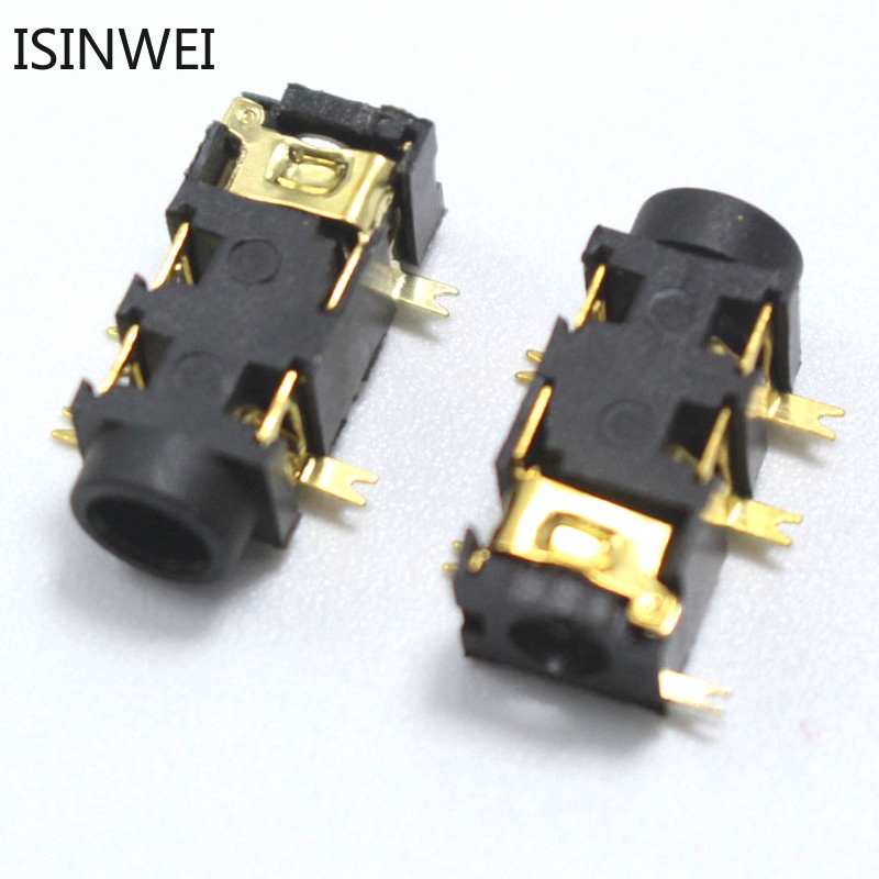 Set 10 Đầu Nối Âm Thanh PJ-327A 3.5mm PJ327A 5P SMD 3 + 2 Pin Mạ Vàng Chuyên Dụng