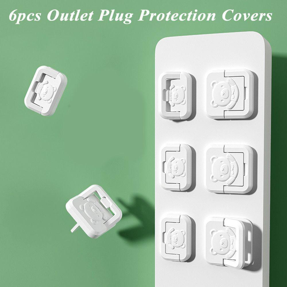 Set 1 / 6 Nắp Đậy Ổ Cắm Điện Bảo Vệ An Toàn Cho Bé