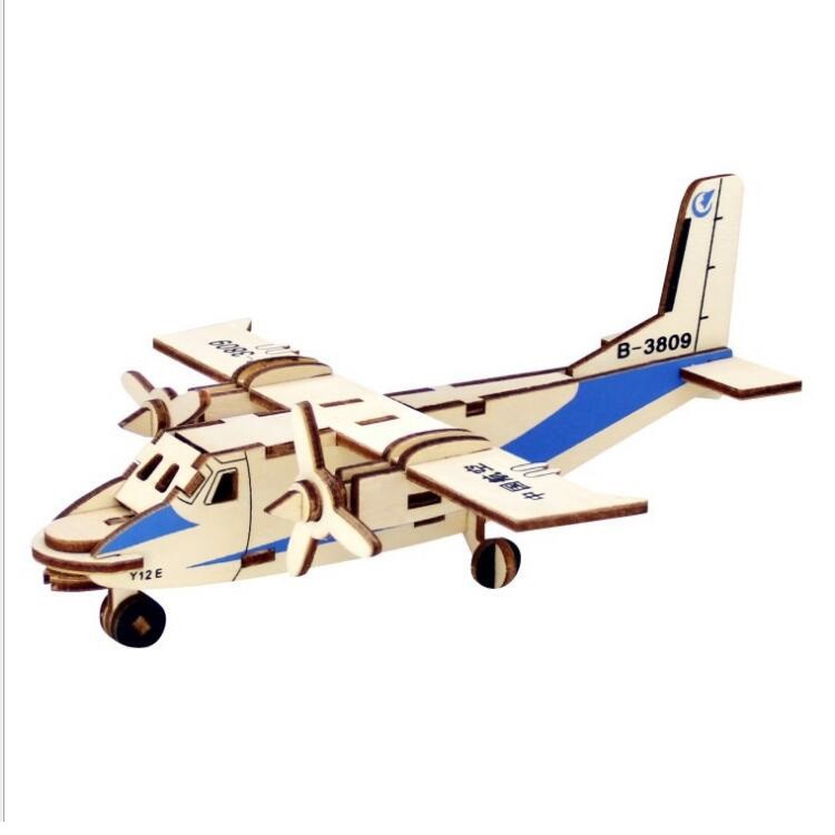 Đồ chơi lắp ráp gỗ 3D Máy bay Transport Plane LC-P466