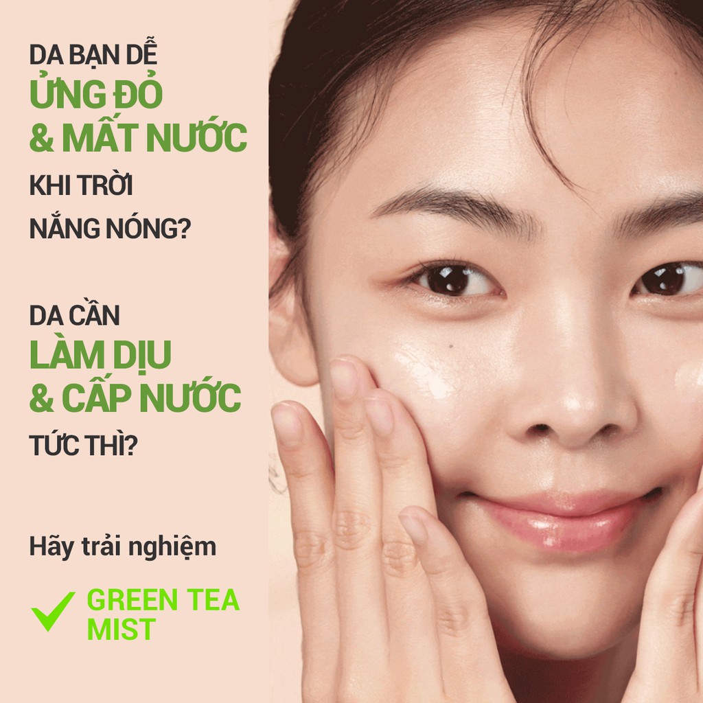 [Nhập FMCGMALL -8% đơn 250K] Xịt khoáng dưỡng ẩm trà xanh innisfree Green Tea Mist 150ml