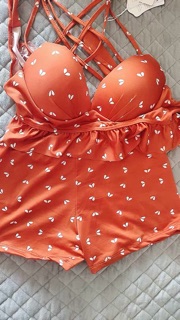 Bikini set 3 chi tiết dây cổ chéo (sẵn đen L)