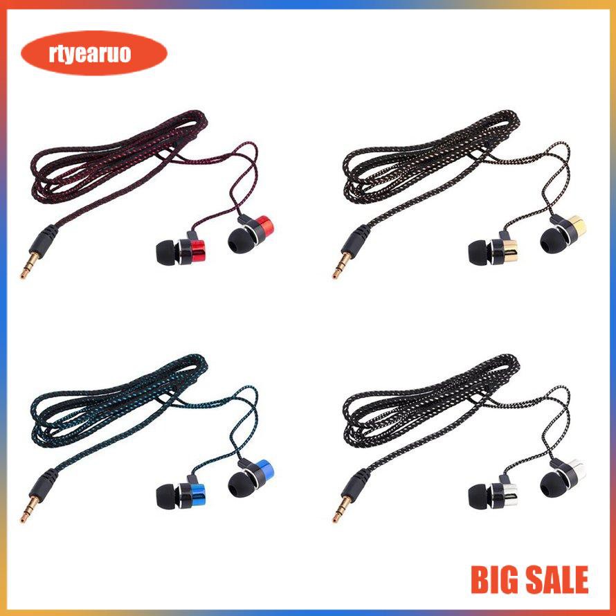 Tai nghe in ear kim loại dây dù chống rối Super Bass