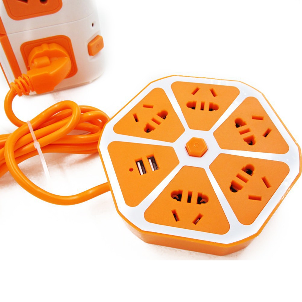 Ổ cắm điện hình trái cam có cổng USB tự động ngắt mạch điện an toàn và đảm bảo chất lượng